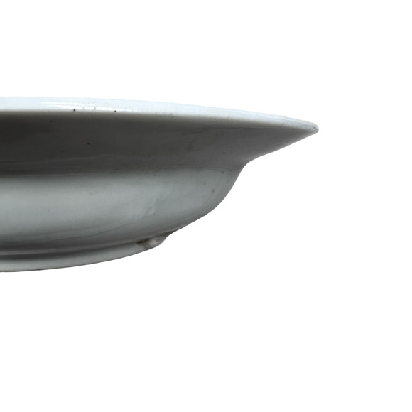 Vintage Chinese Kraak Style Bowl 6.5" Blue White Boy Chasing Butterflies - Picture 7 of 8